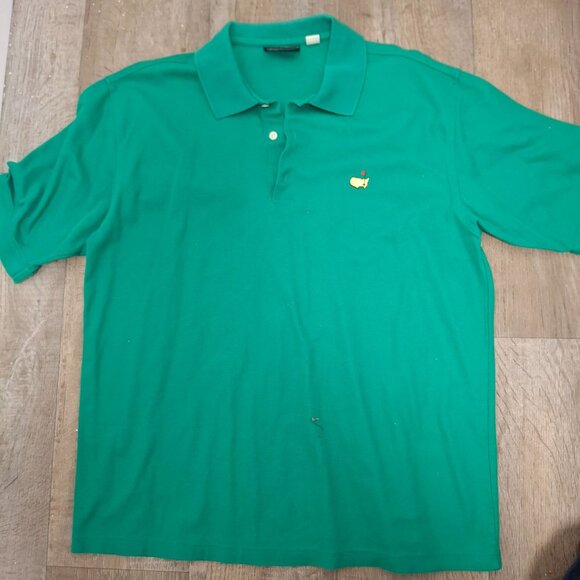 Masters Collection XL Polo Shirt Green 60s Two-Ply Mercerized Cotton Vintage - Picture 1 of 8